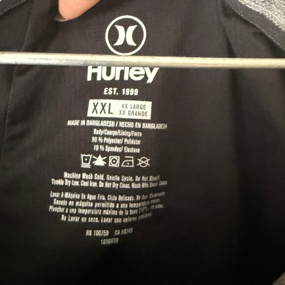 Hurley Swim Trunks sz XXL Blue Gray Striped - Picture 6 of 11